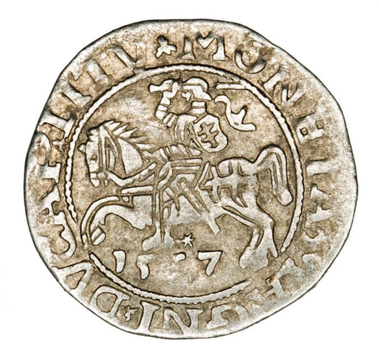 Półgrosz 1557 Zygmunt II August Litwa Wilno