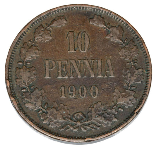 10 pennia 1900 Mikołaj II Finlandia rosyjska Helsinki
