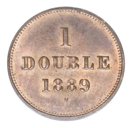 1 double 1889 Wielka Brytania Guernsey Birmingham H