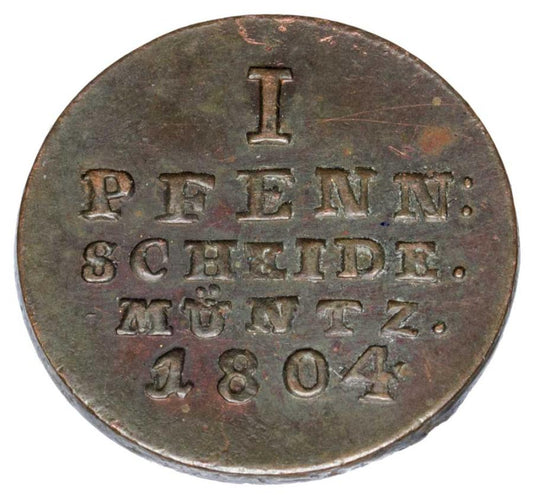 1 fenig 1804 Jerzy III Brunszwik Luneburg Calenberg Hanower