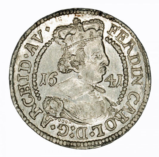 3 krajcary 1641 Ferdynand Karol Austria Tyrol Hall