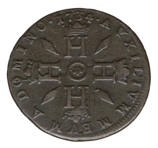 1 pezzetta 1734 Honoriusz III Grimaldi Monako