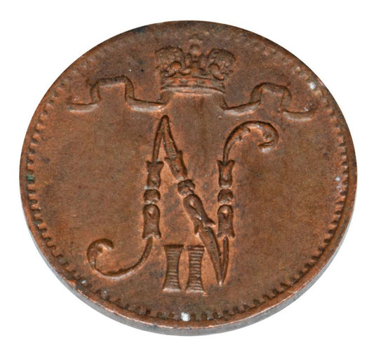 1 penni 1916 Mikołaj II Finlandia okupacja rosyjska Helsinki