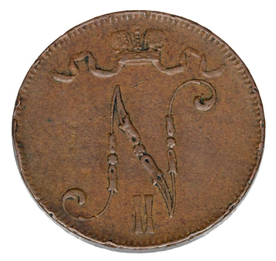 5 pennia 1901 Mikołaj II Finlandia rosyjska Helsinki