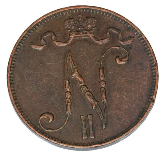 5 pennia 1911 Mikołaj II Finlandia rosyjska Helsinki