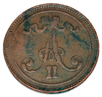 10 pennia 1867 Aleksander II Finlandia rosyjska Helsinki