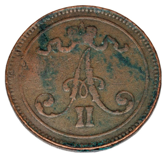 10 pennia 1867 Aleksander II Finlandia rosyjska Helsinki