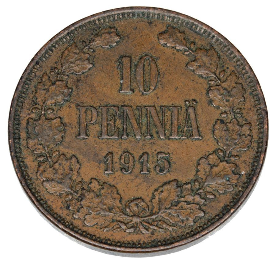 10 pennia 1915 Mikołaj II Finlandia rosyjska Helsinki