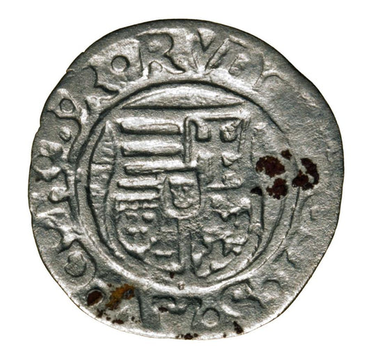 Denar 1581 Rudolf II Habsburg Węgry Kremnica