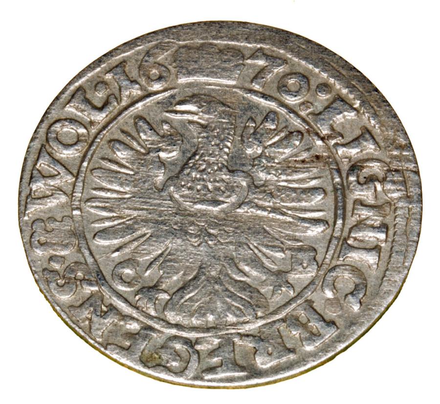 3 krajcary 1670 Chrystian Wołowski Brzeg
