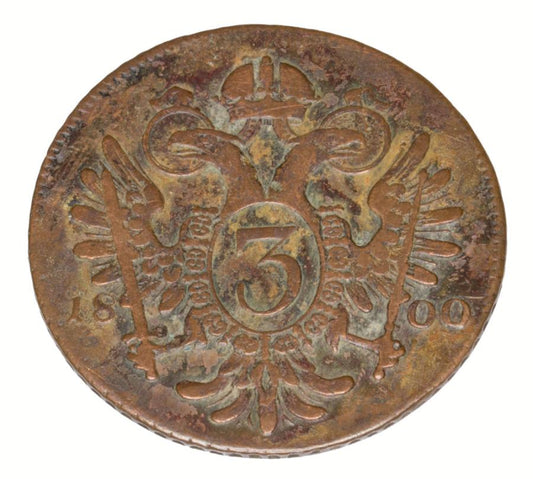 3 krajcary 1800 Franciszek II Habsburg Austria Praga