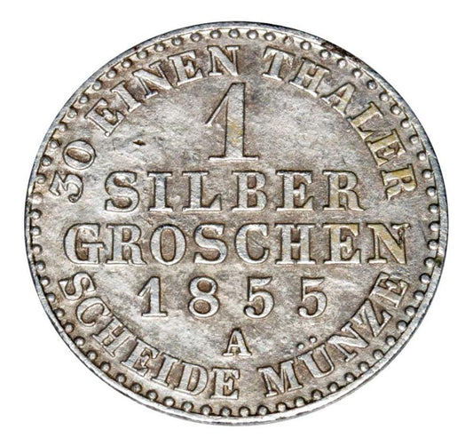 1 grosz srebrny 1855 Fryderyk Wilhelm IV Prusy Berlin A