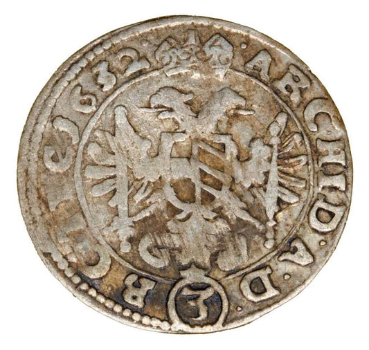 3 krajcary 1632 Ferdynand II Habsburg Austria Wiedeń