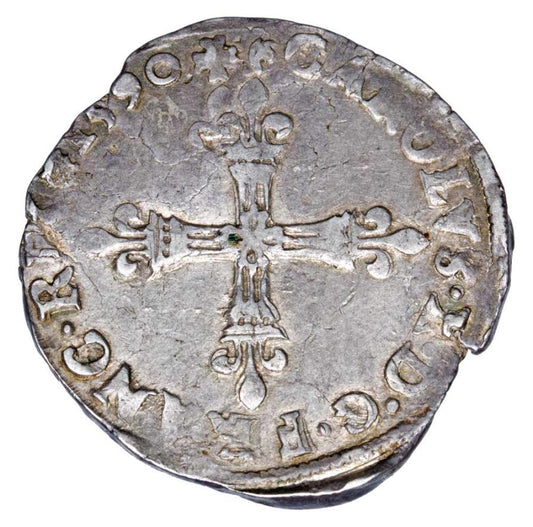 1/4 ecu 1590 Karol X Francja Paryż A