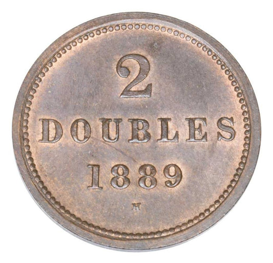 2 doubles 1889 Wielka Brytania Guernsey Birmingham H