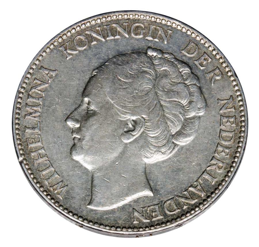 1 gulden 1928 Wilhelmina Orańska-Nassau Holandia Utrecht