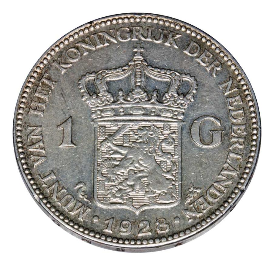1 gulden 1928 Wilhelmina Orańska-Nassau Holandia Utrecht