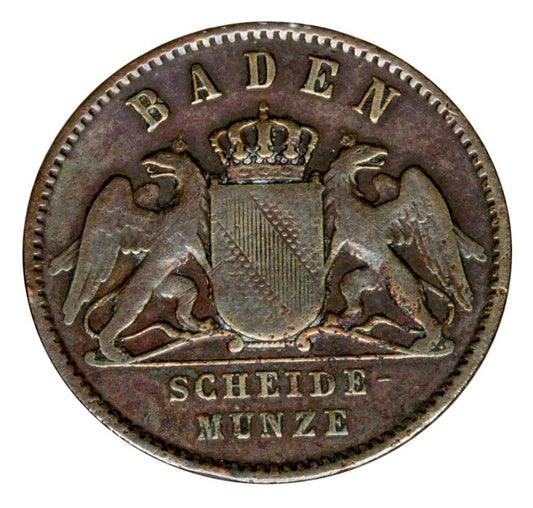 1 krajcar 1863 Fryderyk I Badeński Niemcy Badenia