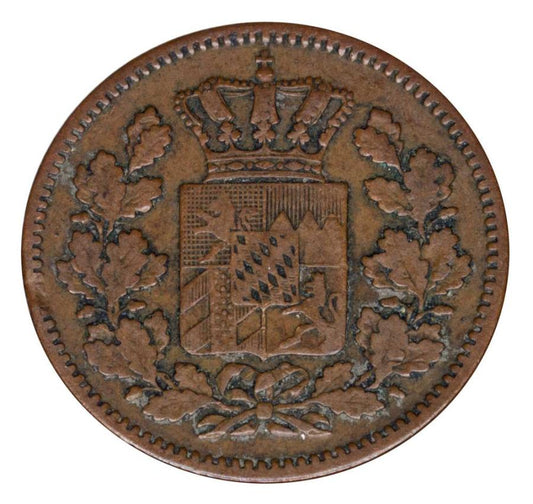 2 fenigi 1859 Maksymilian II Niemcy Bawaria