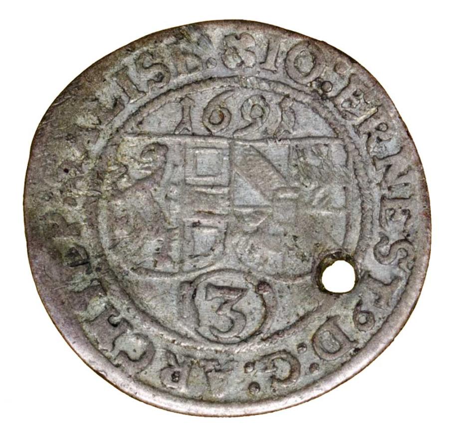 3 krajcary 1691 Jan Ernst von Thun Austria Salzburg