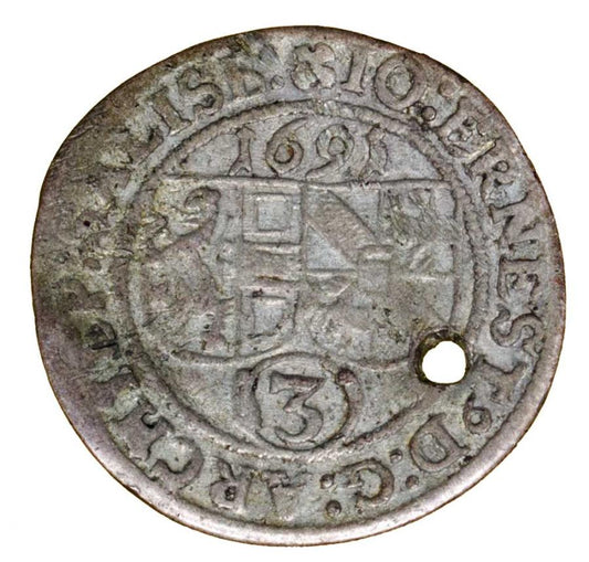 3 krajcary 1691 Jan Ernst von Thun Austria Salzburg