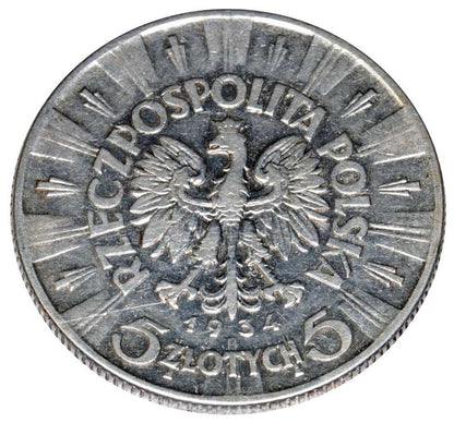 5 złotych 1934 II RP Warszawa Józef Piłsudski