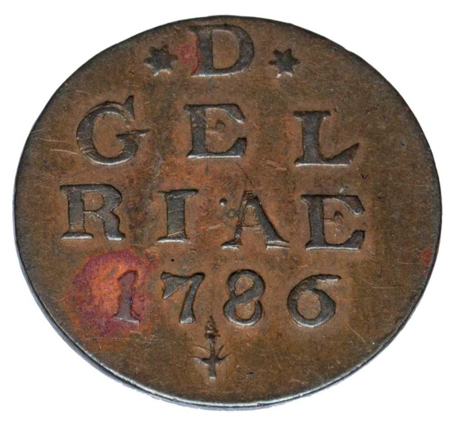 1 duit 1786 Harderwijk Gelderland