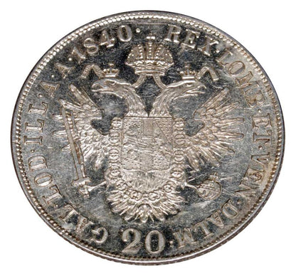 20 krajcarów 1840 Ferdynand I Habsburg Austria Wiedeń A